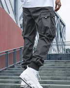 Pantalón cargo con cintura de cordón ajustable para Hombre