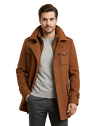 Abrigo de lana de corte medio para hombre®