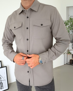 Camisa Manga Larga con Bolsillo para Hombre