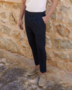 Pantalón Casual Unicolor con Hebilla en la Cintura para Hombre