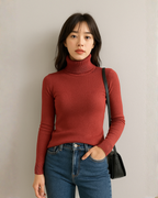 Jersey de Invierno de Punto Grueso con Forro Polar para mujer