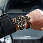 Reloj de cuarzo multifuncional resistente al agua para hombre