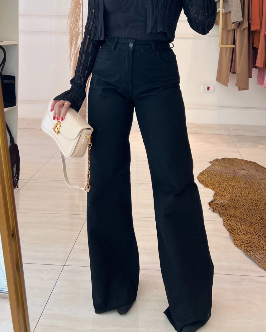 Pantalón de Pierna Ancha y Silueta Fluida para Mujer