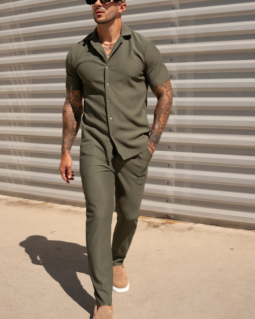 Conjunto Casual de Camiseta Manga Corta y Pantalón para Hombre®