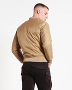 Chaqueta con Cuello Acanalado y Cierre de Cremallera para Hombre