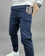 Pantalones elásticos premium ajustados para hombre®