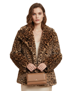 Abrigo de pelo sintético elegante para mujer®