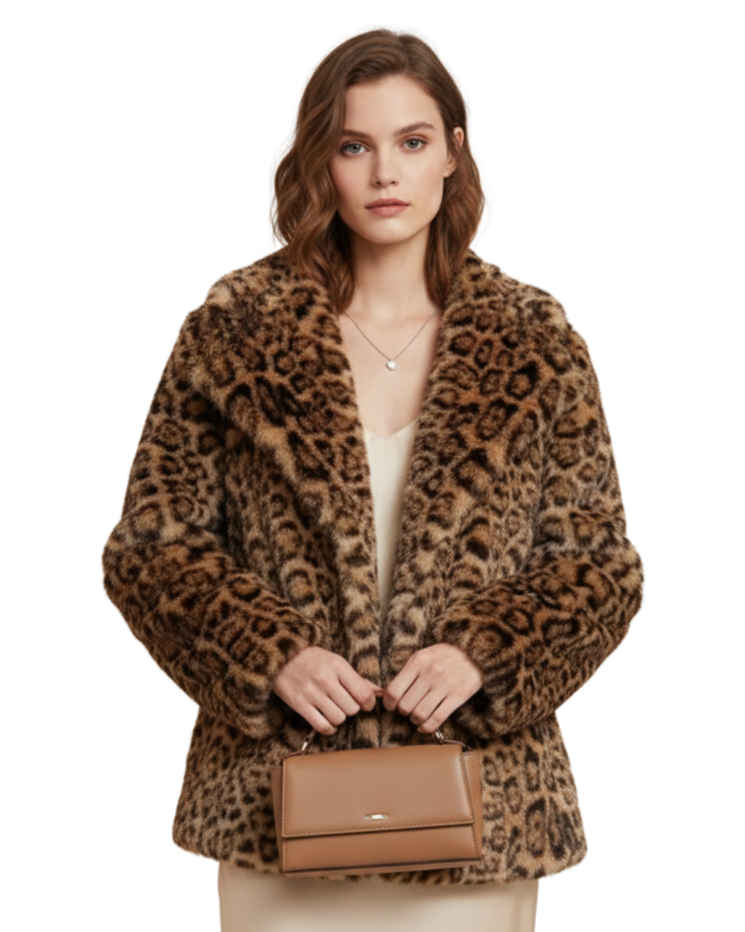 Abrigo de pelo sintético elegante para mujer®