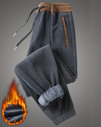 Pantalones jogger informales para hombre con forro polar