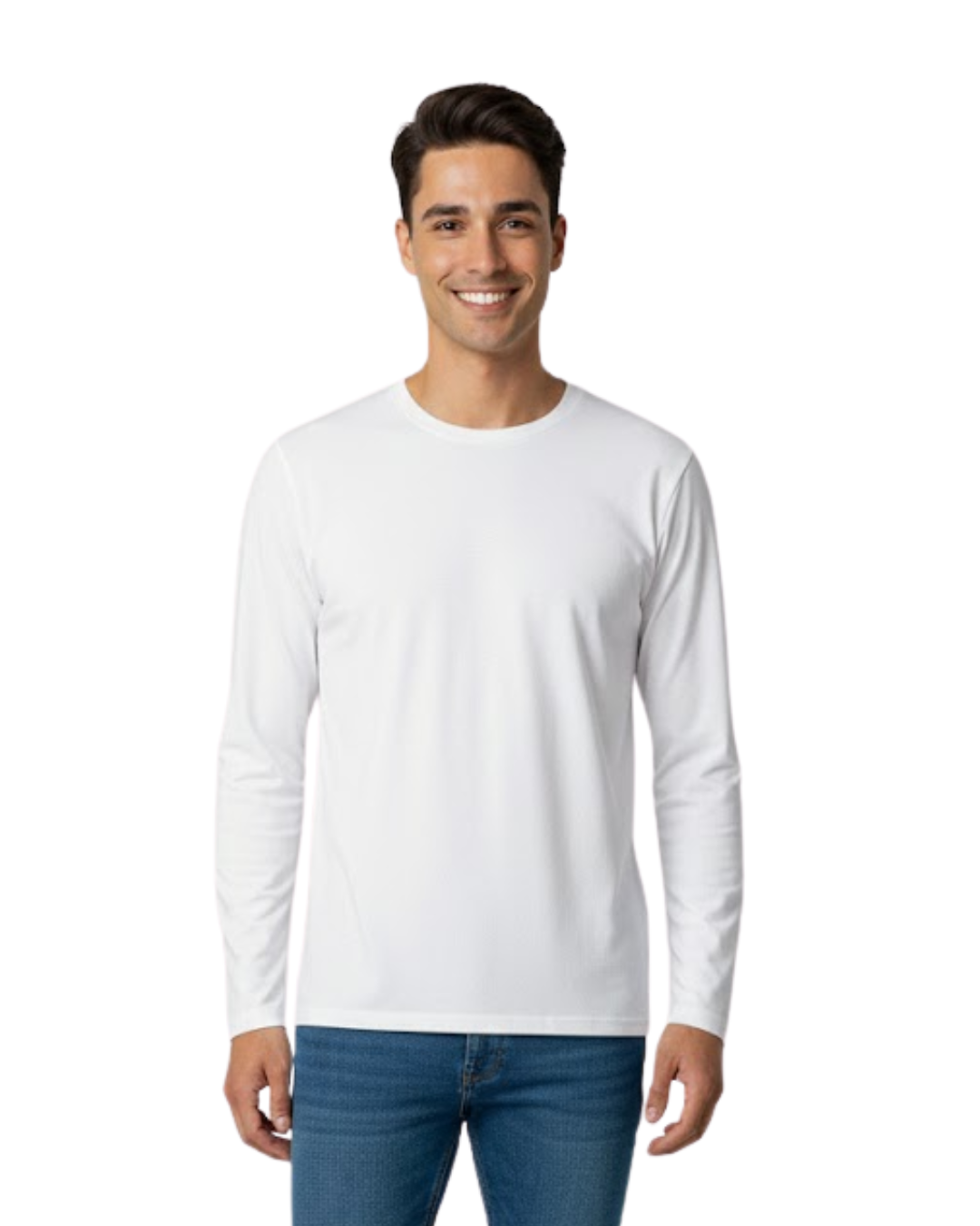 Polo de Manga Larga de Corte Ajustado para Hombre