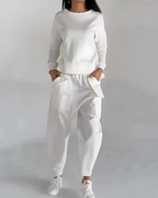 Conjunto Casual de Dos Piezas con Cuello Redondo y Manga Larga®