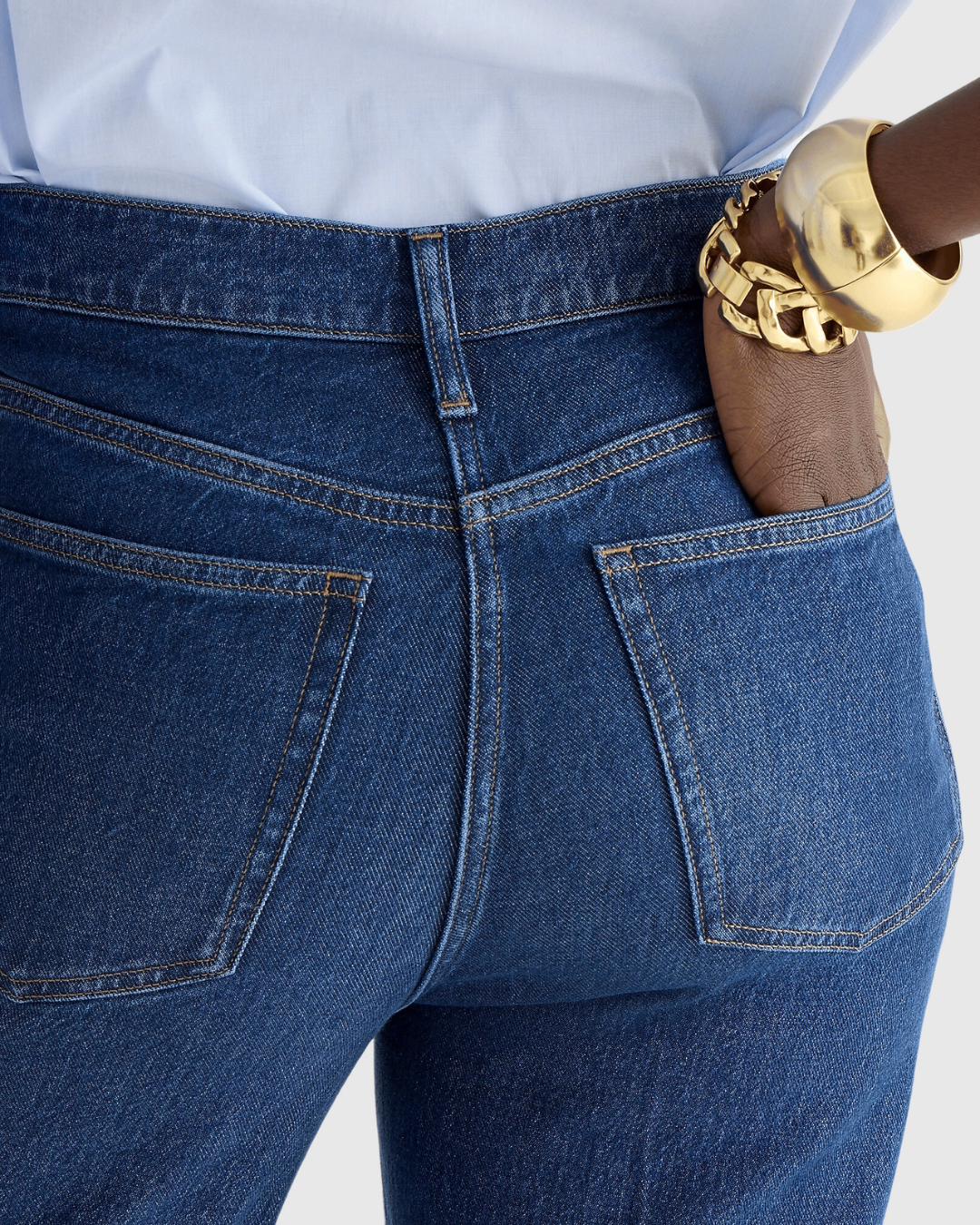 Pantalón de Cintura Alta y Corte Ancho con Control del Vientre®