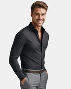 Camisa de manga larga con tejido elástico para Hombres