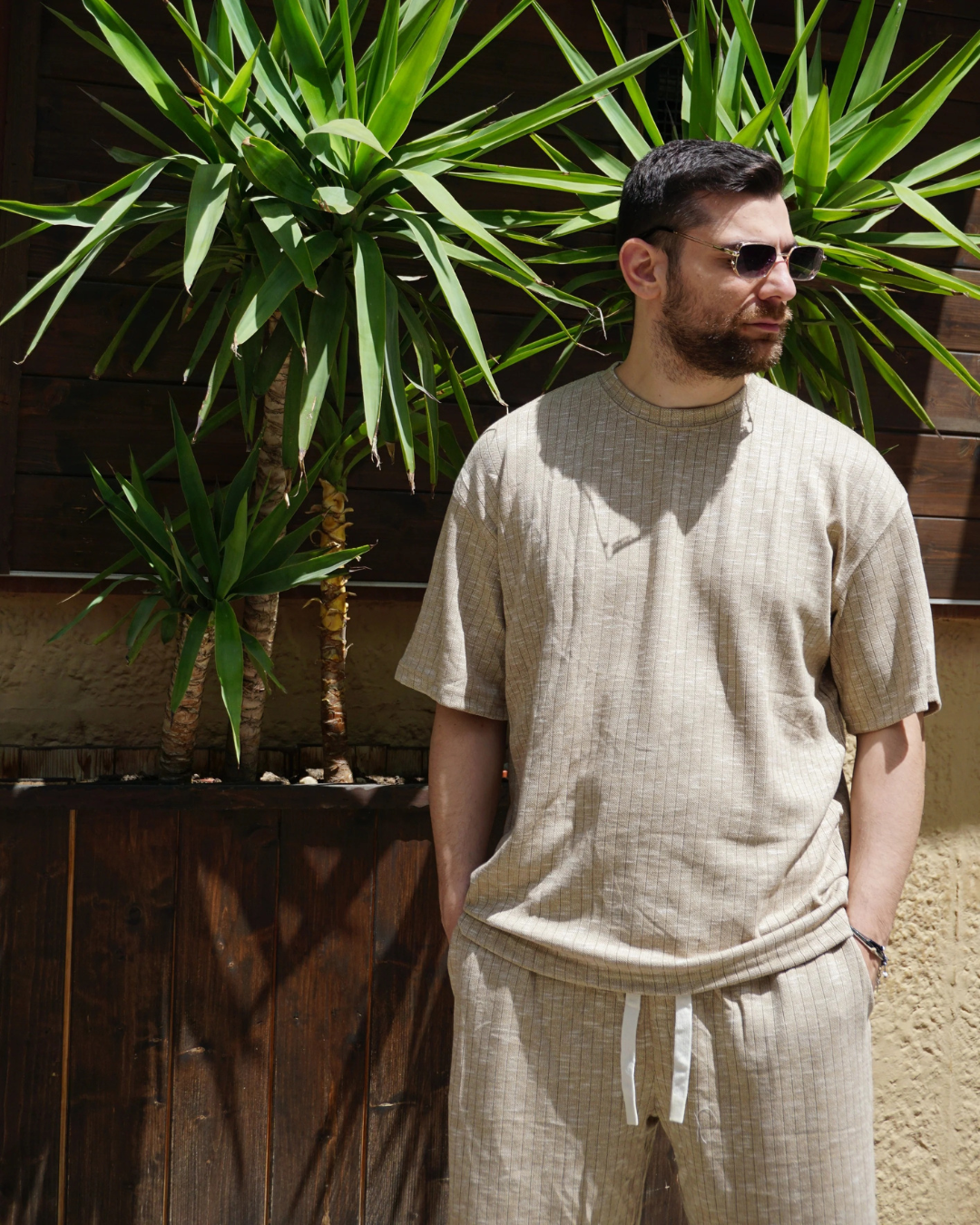 Conjunto Casual con Camiseta Manga Corta y Short para Hombre