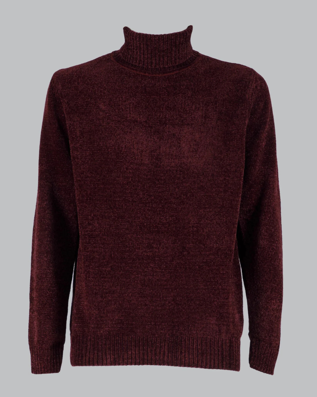 Jersey de cuello alto de lana con manga larga para hombre