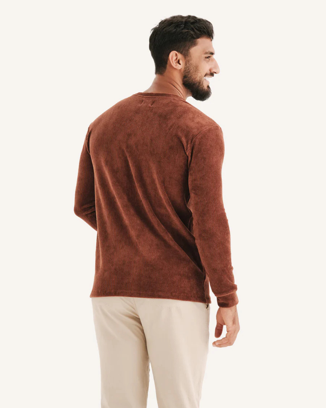 Jersey de Manga Larga en Tejido Acanalado