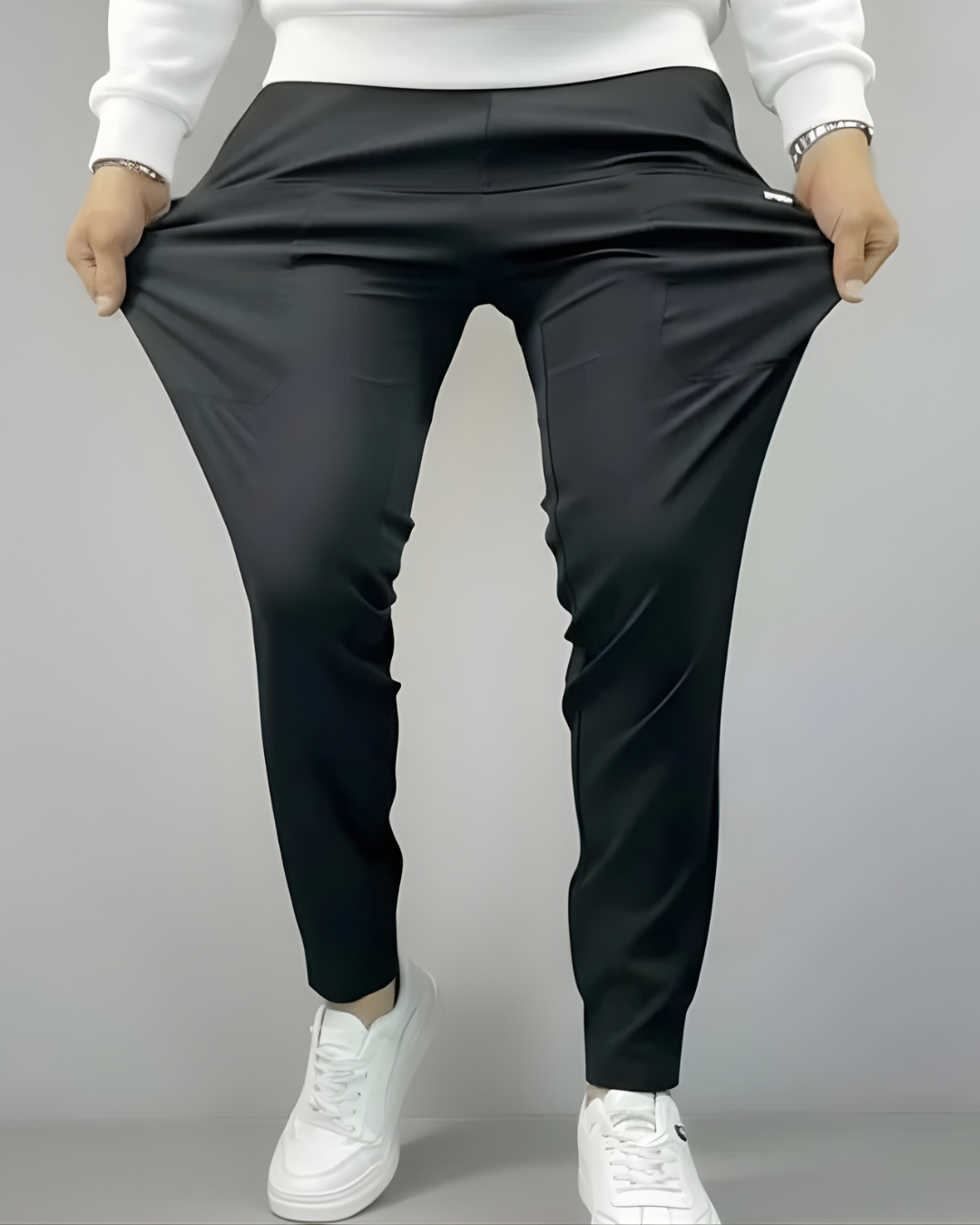 Pantalones elásticos premium ajustados para hombre®
