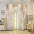 Cortina Doble de Tejido Grueso con Bloqueo de la Luz y Diseño Moderno (Dimensiones 265 cm largo x 166 cm ancho)®