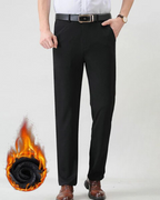 Pantalones con forro de felpa elástica para hombre