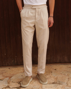 Pantalón Casual Unicolor con Hebilla en la Cintura para Hombre