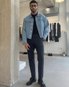 Chaqueta Vaquera Recortada de Estilo Urbano