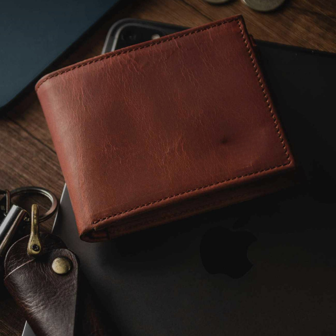 Billetera de Cuero Auténtico para Hombres®