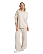 Conjunto de punto suave y casual para mujer