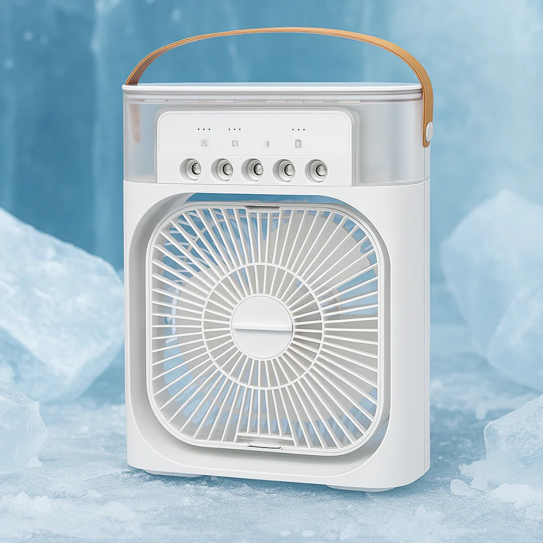 Mini aire portátil con iluminación LED