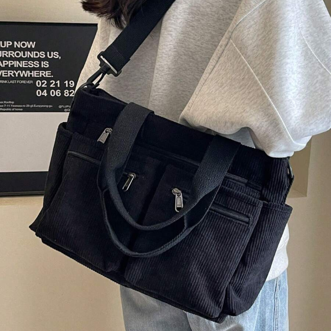 Bolso con varios compartimentos y diseño informal ideal para el día a día y para viajar®