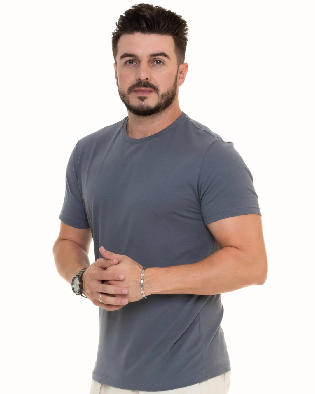 Camiseta Básica de Tejido ligero para Hombre