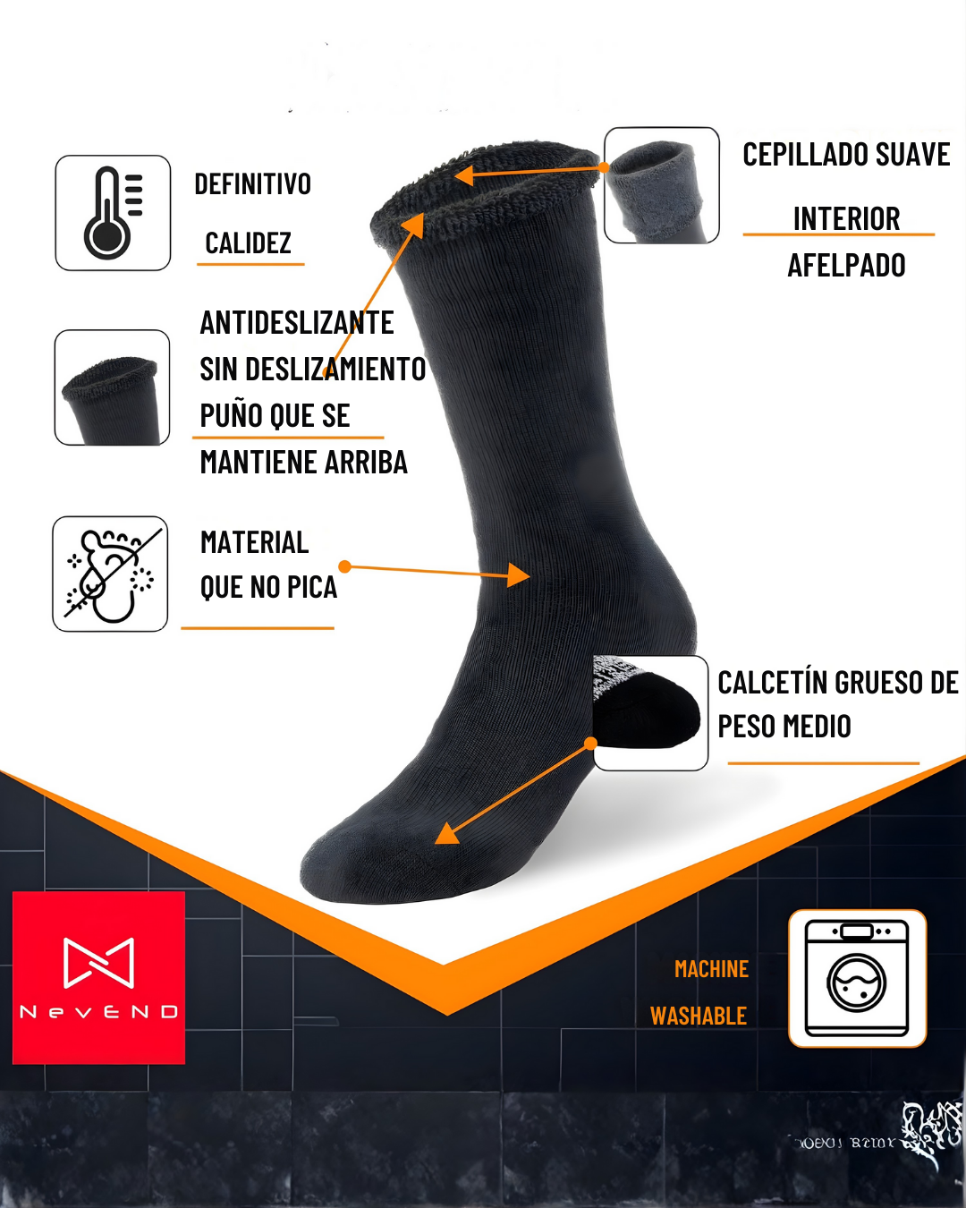 Calcetines Térmicos Extra Gruesos y Aislantes Para Invierno - Pack de 3 pares