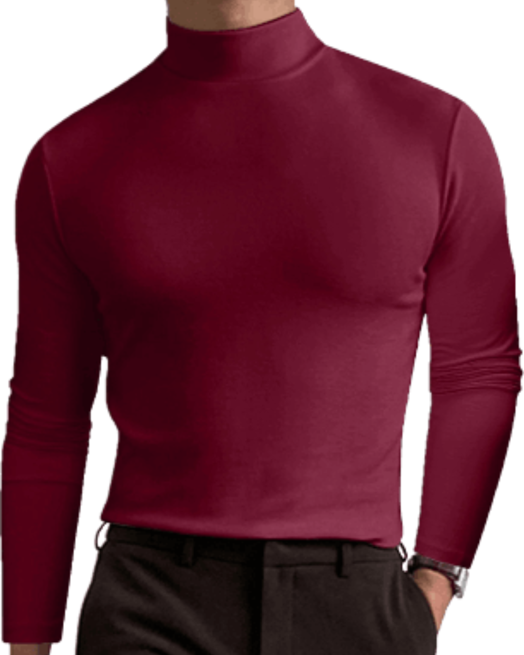 Camiseta Térmica de Cuello Alto y Manga Larga para Hombre®