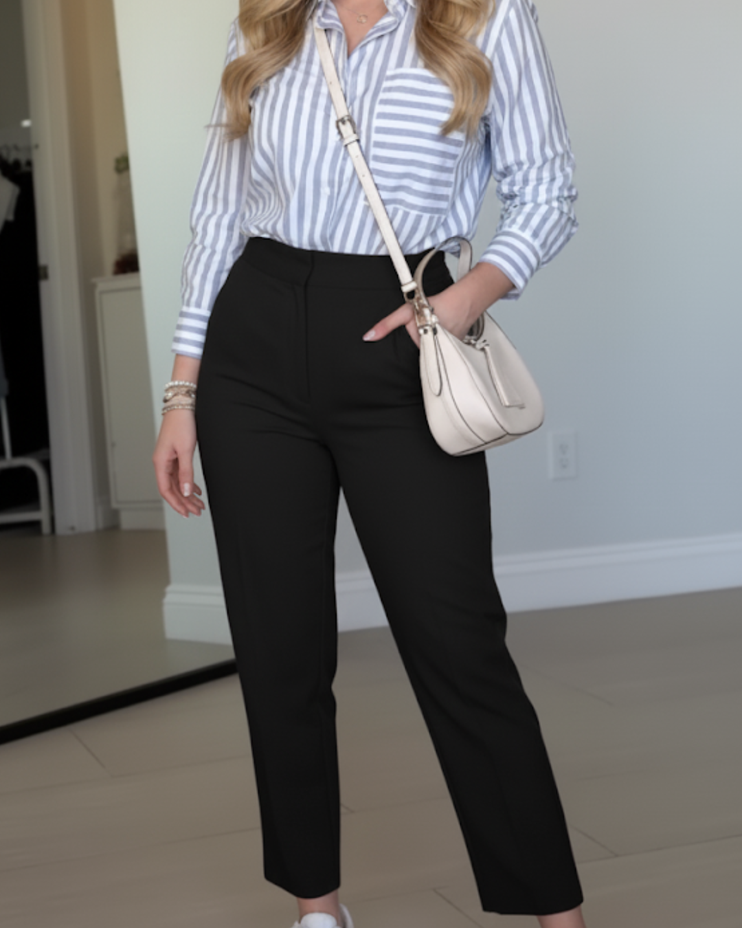 Pantalón de vestir de tiro alto para todas las tallas