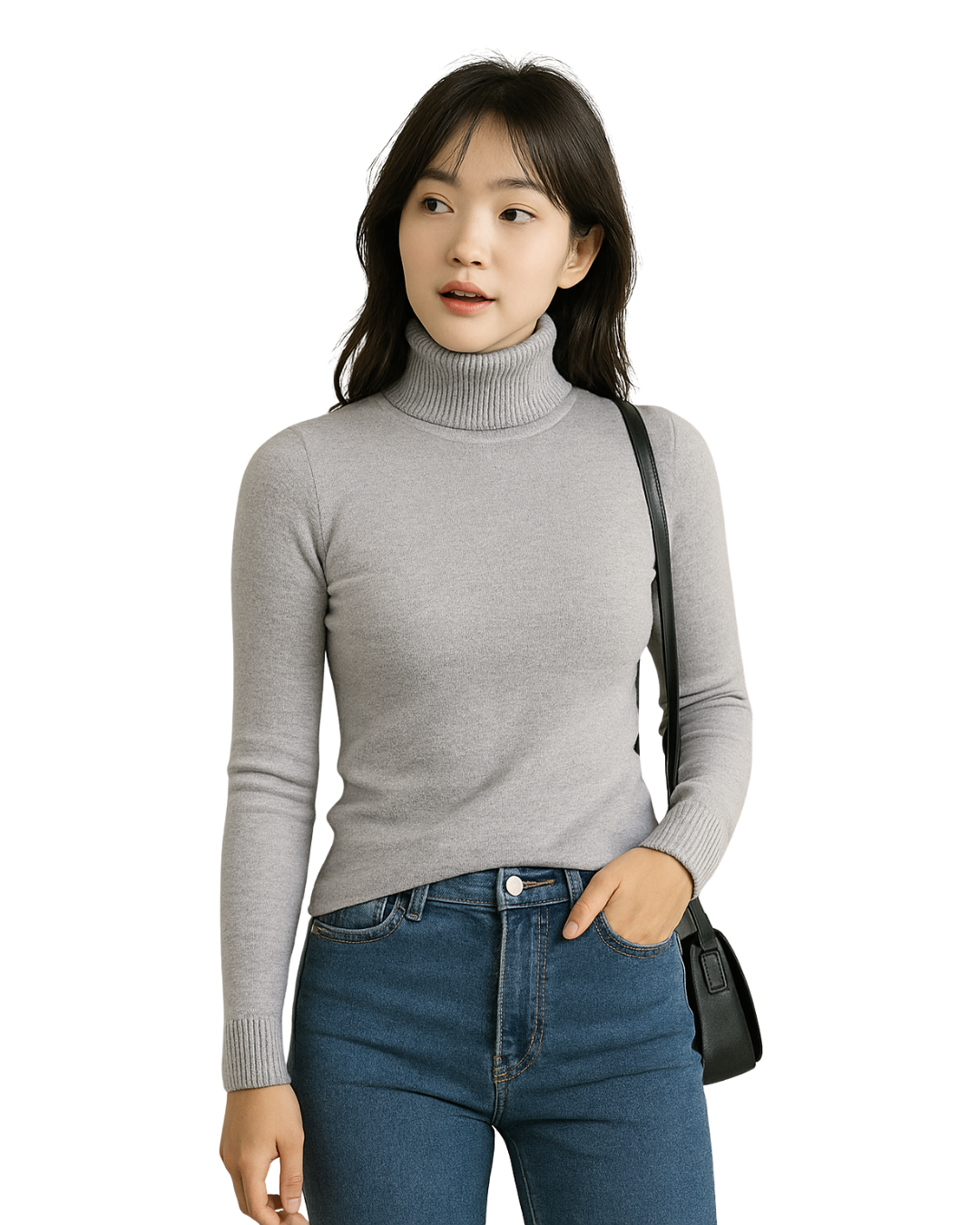 Jersey de Invierno de Punto Grueso con Forro Polar para mujer