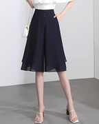 Falda Corta Estilo Culotte de Verano con Cintura Alta para Mujer