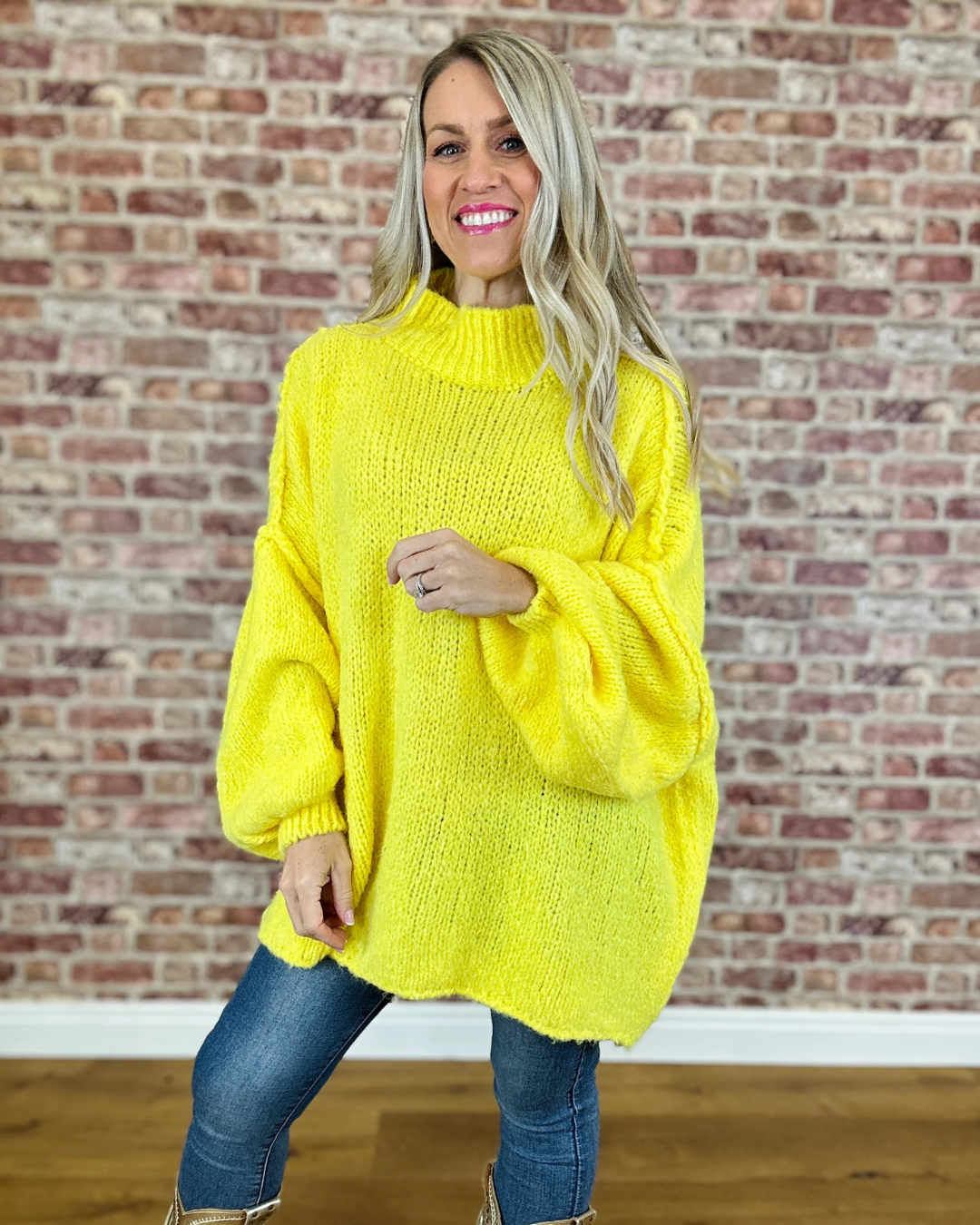 Jersey de punto grueso con cuello alto unisex®