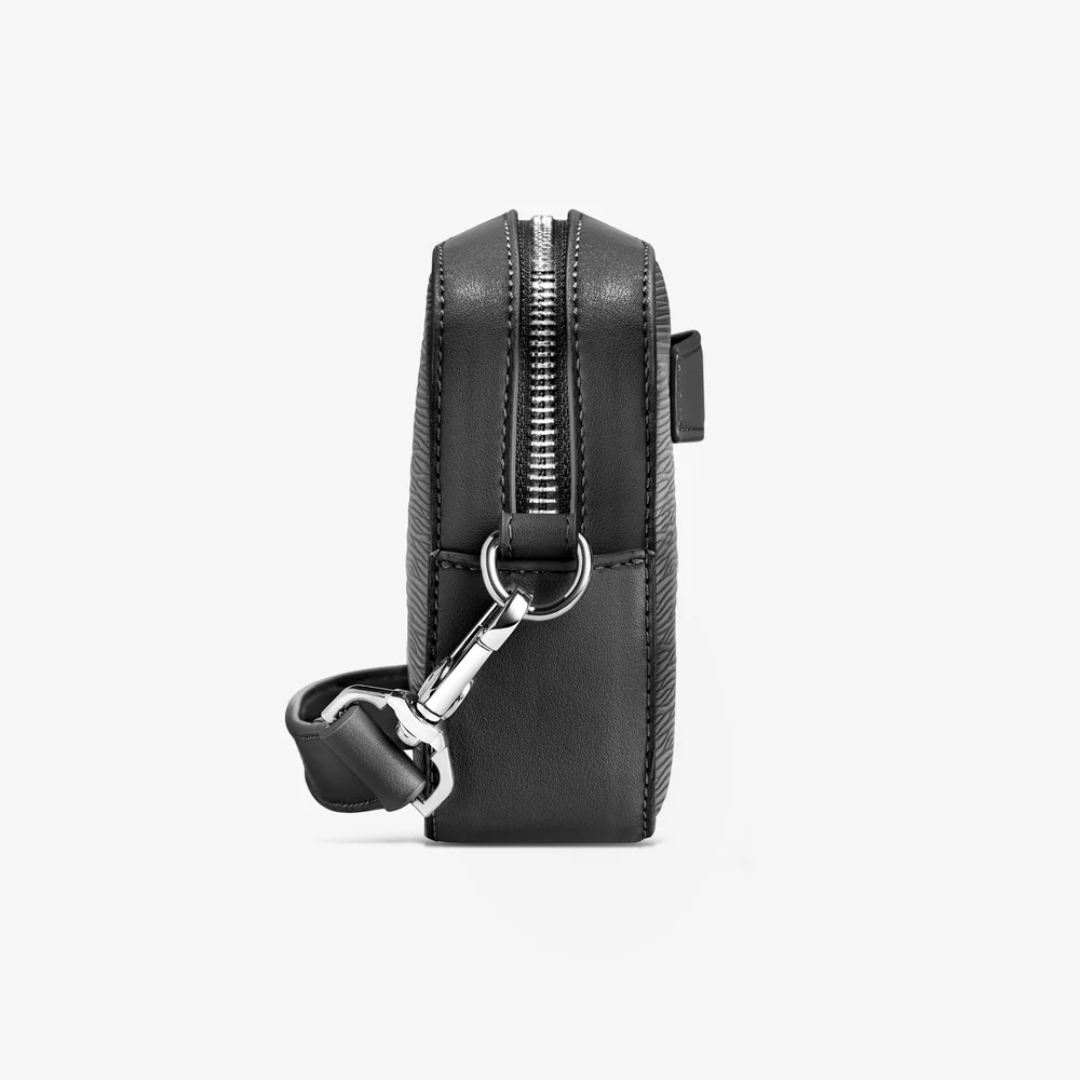 Bolso bandolera de cuero sintético con bolsillo frontal para hombre