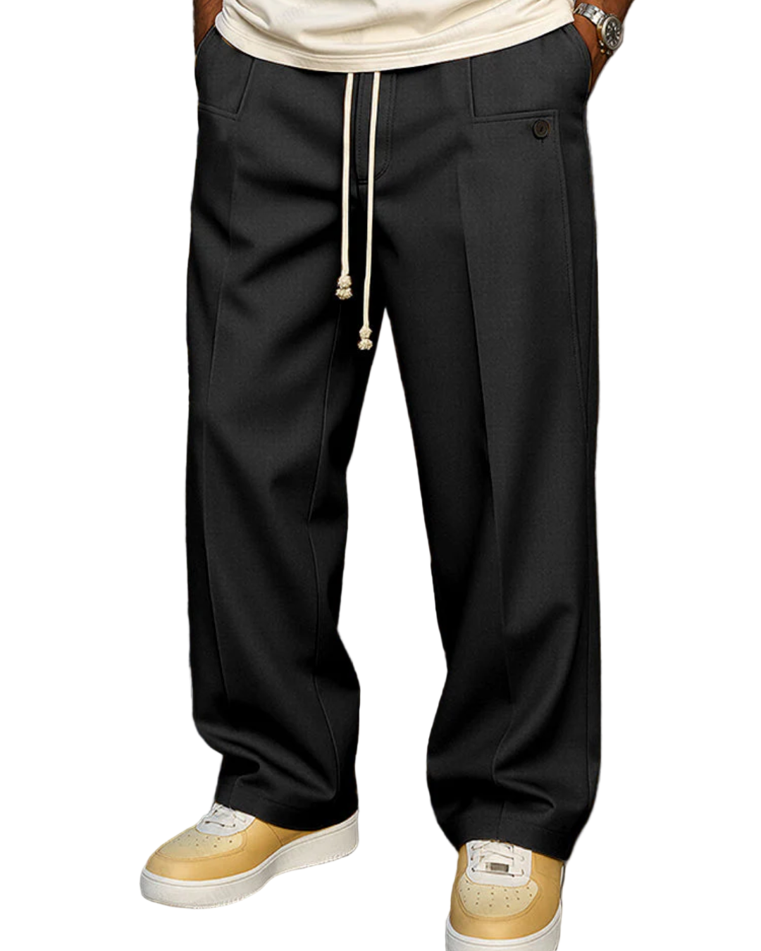 Pantalones elegantes para hombre con estilo sastrería con cordón®