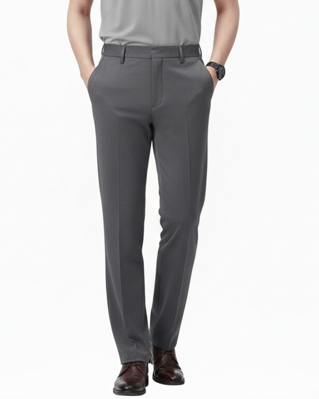 Pantalones de Traje Elásticos de Elegancia que Refresca Para Hombre