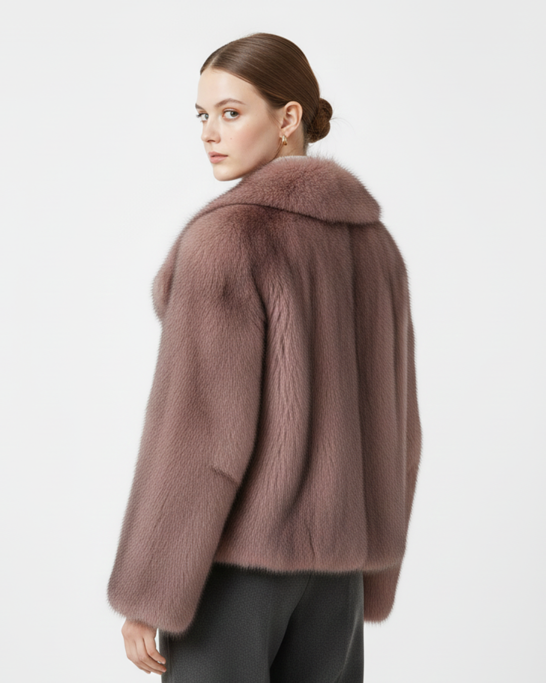 Abrigo de pelo sintético elegante para mujer®