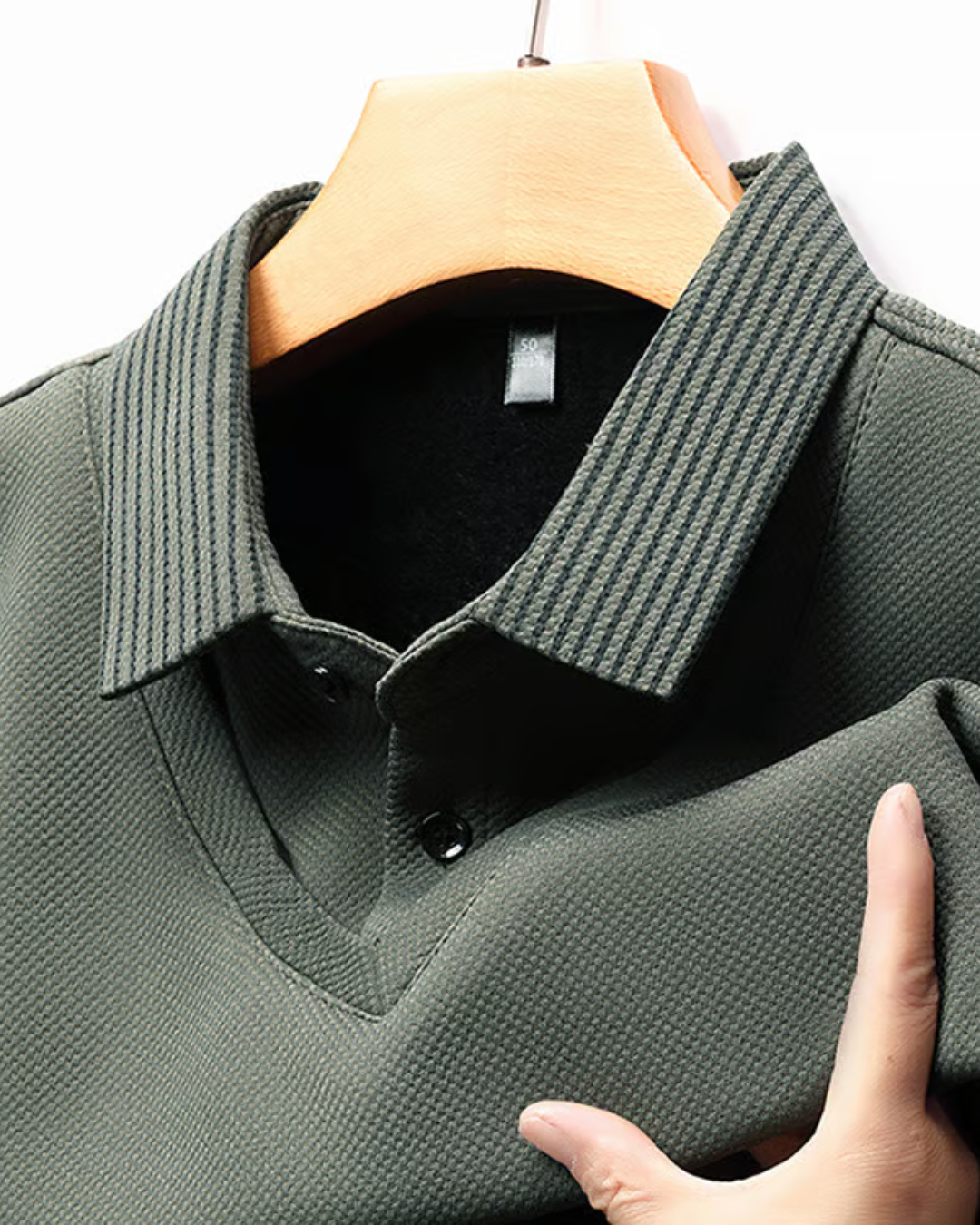 Camisa de Dos Piezas con Cuello Falso a Rayas para Hombres®