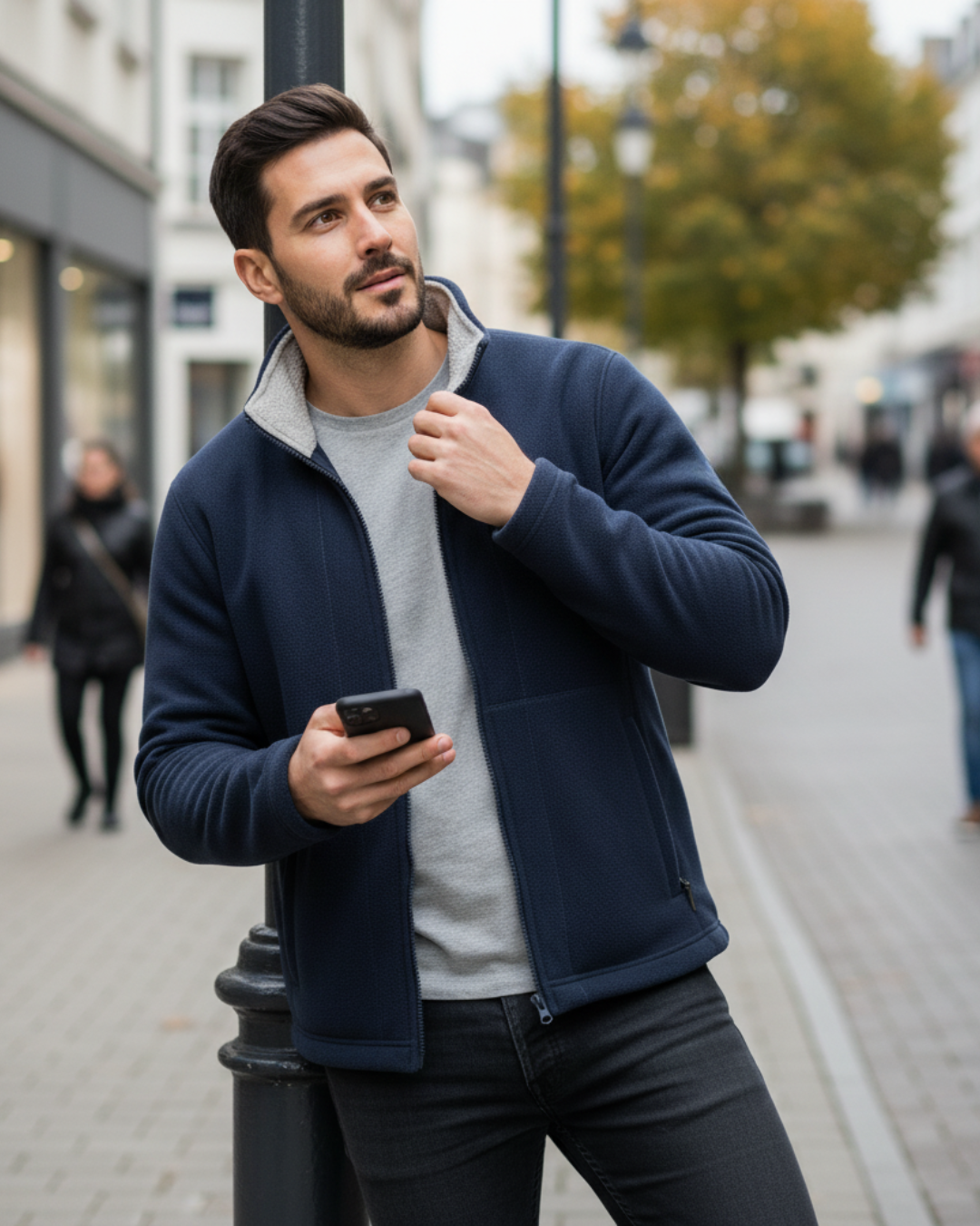 Chaqueta Polar Gruesa con Cuello Alto para Unisex