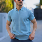 Polo Casual de Manga Corta con Tejido Texturizado para Hombre