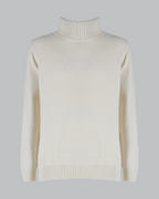 Jersey de cuello alto de lana con manga larga para hombre