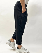 Pantalón casual con bolsillos y cintura de cordón ajustable para Hombre