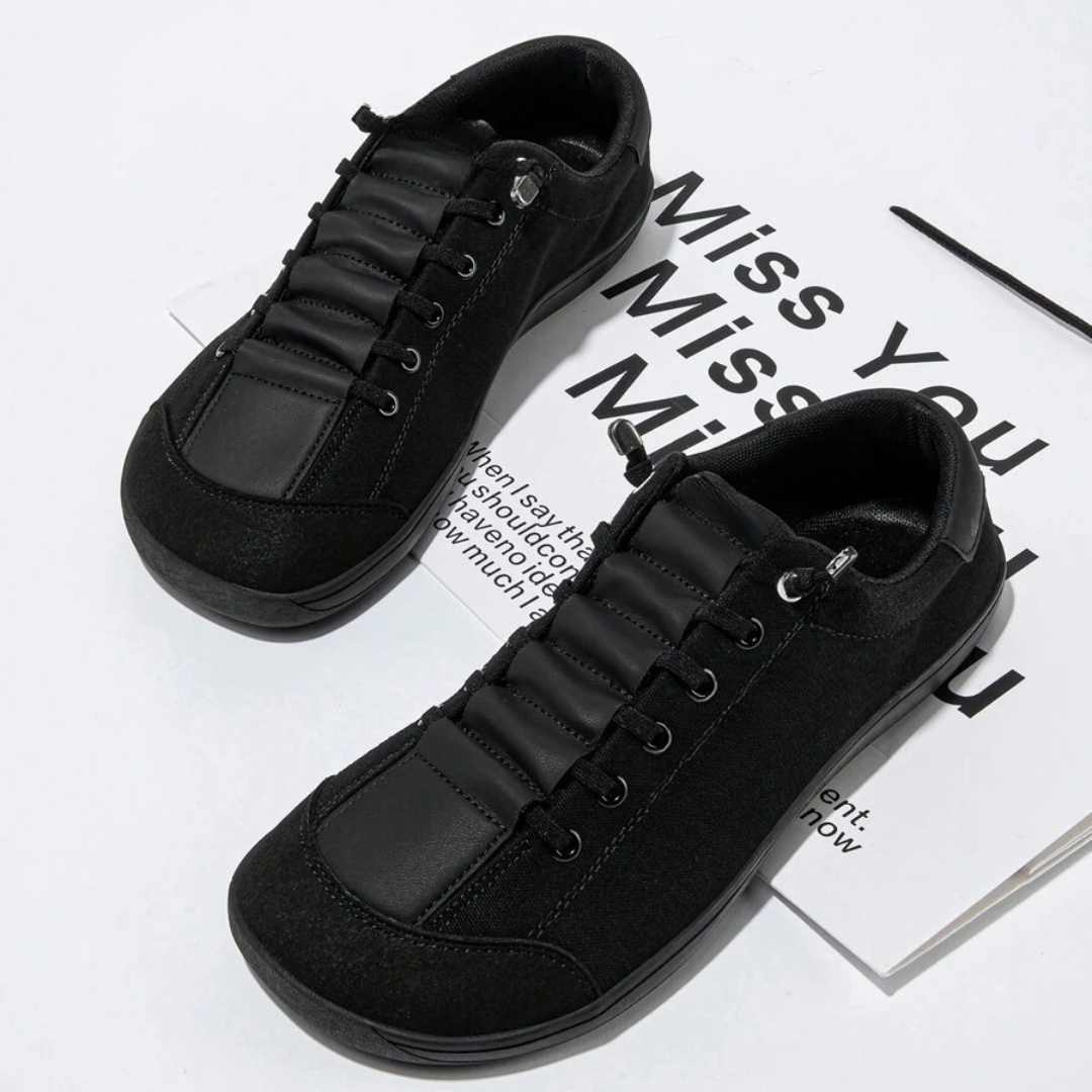 Zapatos casuales de lona con puntera ancha para hombre y mujer