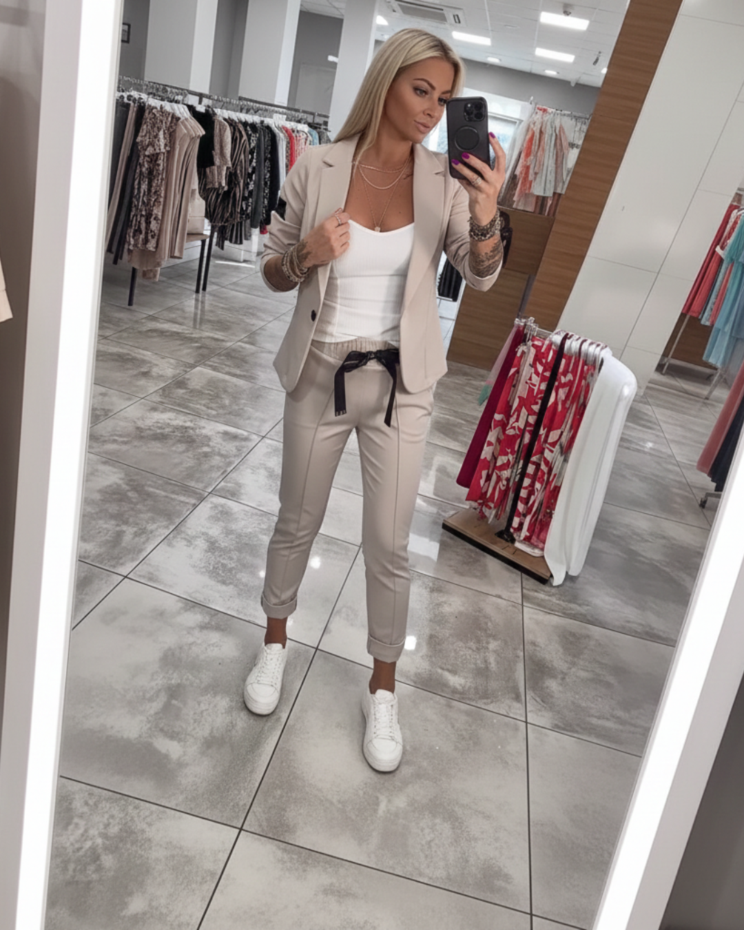 Conjunto de blazer y pantalón elegante para mujer