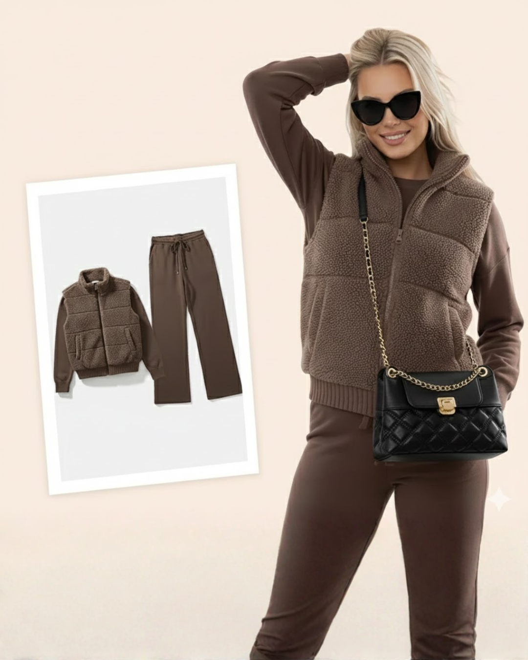 Conjunto de Punto de Lujo de 3 Piezas para Máxima Comodidad Para Mujer®