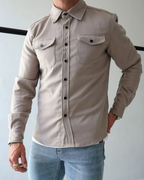 Camisa Manga Larga con Bolsillo para Hombre