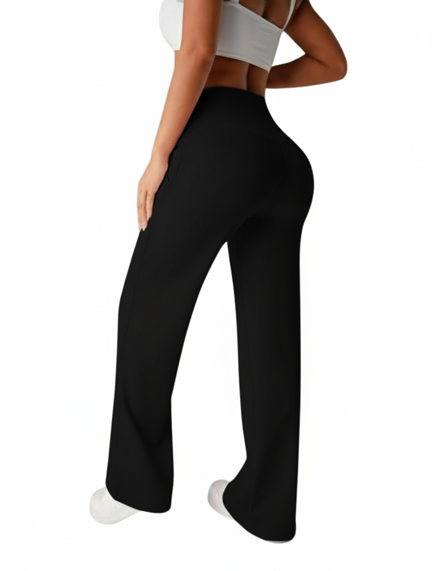 Pantalón de Pierna Recta y Cintura Alta para Mujer®